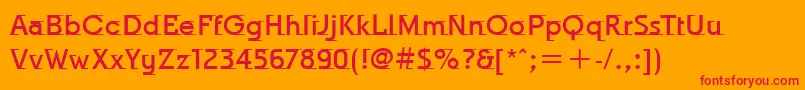 OdysseeItcMedium Font – Red Fonts on Orange Background