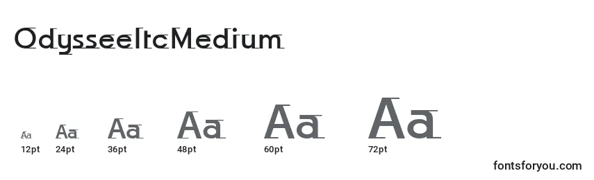 Размеры шрифта OdysseeItcMedium