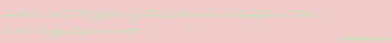 Scribble Font – Green Fonts on Pink Background