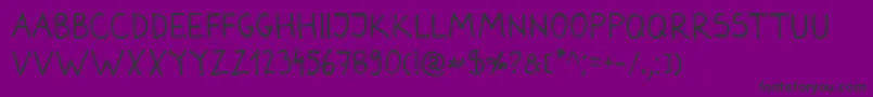 Darbog-fontti – mustat fontit violetilla taustalla