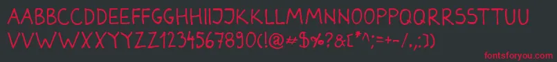 Darbog Font – Red Fonts on Black Background