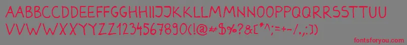 Darbog Font – Red Fonts on Gray Background