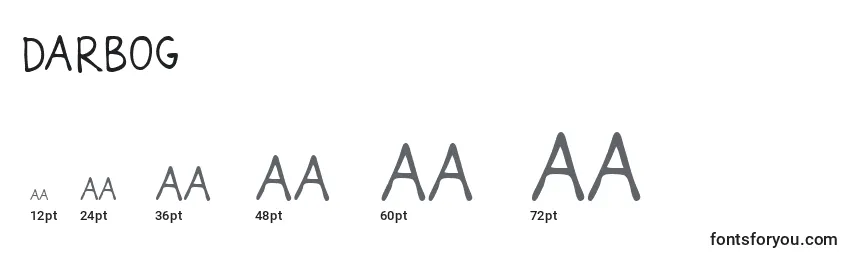 Darbog Font Sizes