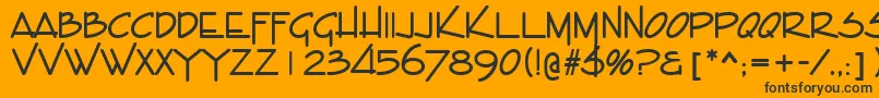 EntebbeBold Font – Black Fonts on Orange Background