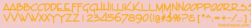 EntebbeBold Font – Orange Fonts on Pink Background