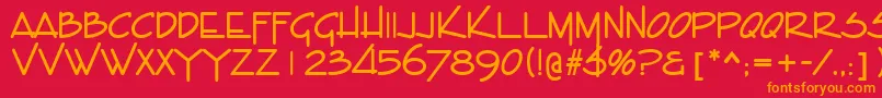 EntebbeBold Font – Orange Fonts on Red Background