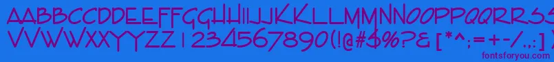 EntebbeBold Font – Purple Fonts on Blue Background