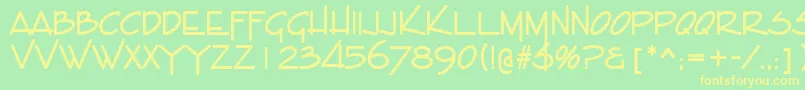 EntebbeBold Font – Yellow Fonts on Green Background