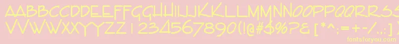 EntebbeBold Font – Yellow Fonts on Pink Background
