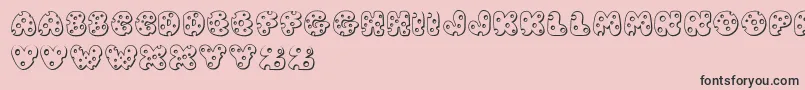 JiSwissCheese Font – Black Fonts on Pink Background