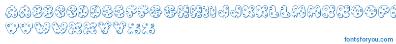 JiSwissCheese Font – Blue Fonts on White Background