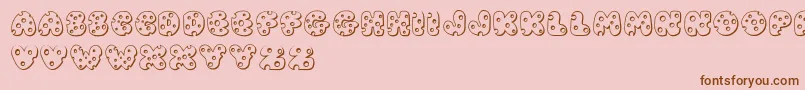 JiSwissCheese Font – Brown Fonts on Pink Background