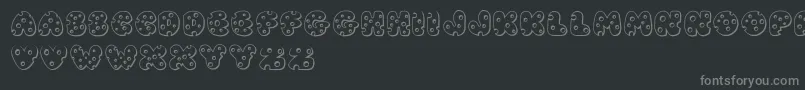 Czcionka JiSwissCheese – szare czcionki na czarnym tle