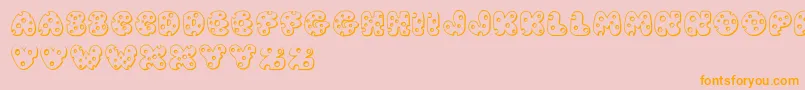 JiSwissCheese Font – Orange Fonts on Pink Background