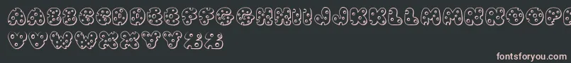 JiSwissCheese-Schriftart – Rosa Schriften auf schwarzem Hintergrund