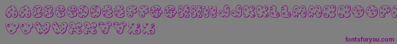 JiSwissCheese Font – Purple Fonts on Gray Background