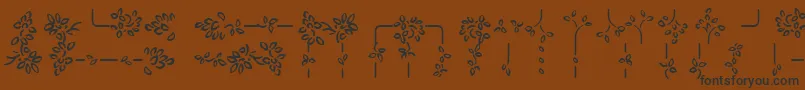 AuriolVignetteSylvie Font – Black Fonts on Brown Background