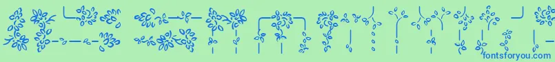 AuriolVignetteSylvie Font – Blue Fonts on Green Background