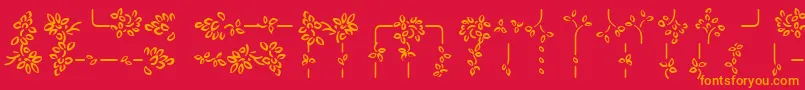 AuriolVignetteSylvie Font – Orange Fonts on Red Background