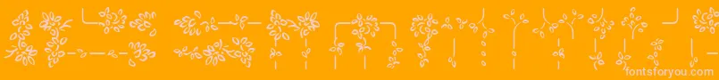 AuriolVignetteSylvie Font – Pink Fonts on Orange Background