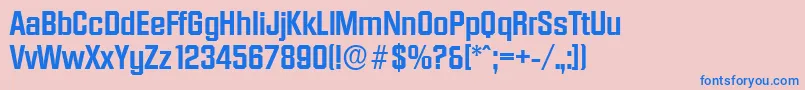 Fonte DiamanteserialBold – fontes azuis em um fundo rosa