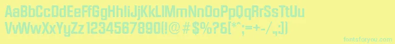 Czcionka DiamanteserialBold – zielone czcionki na żółtym tle
