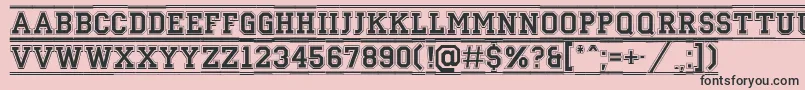 ACampusgrdcfr Font – Black Fonts on Pink Background