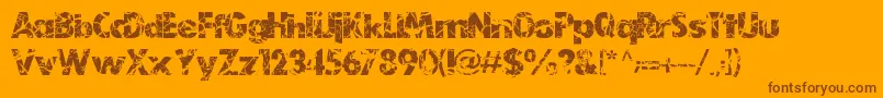 EarthDryLjDesignStudios-Schriftart – Braune Schriften auf orangefarbenem Hintergrund
