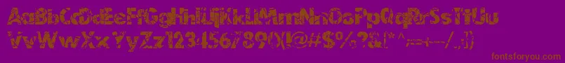 EarthDryLjDesignStudios-fontti – ruskeat fontit violetilla taustalla