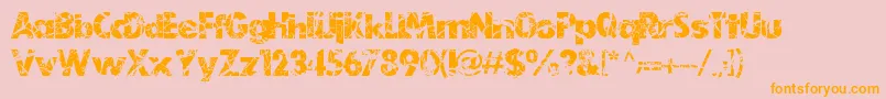 EarthDryLjDesignStudios-Schriftart – Orangefarbene Schriften auf rosa Hintergrund