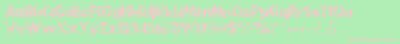EarthDryLjDesignStudios Font – Pink Fonts on Green Background