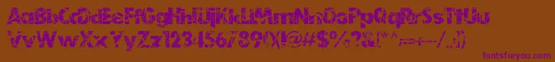 EarthDryLjDesignStudios Font – Purple Fonts on Brown Background