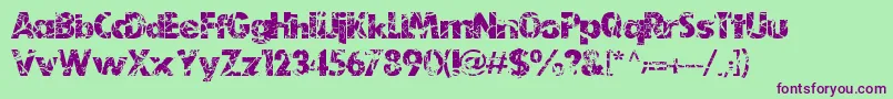 EarthDryLjDesignStudios Font – Purple Fonts on Green Background