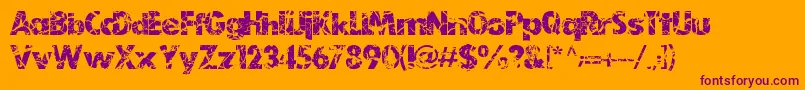 EarthDryLjDesignStudios-Schriftart – Violette Schriften auf orangefarbenem Hintergrund