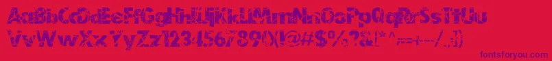 EarthDryLjDesignStudios Font – Purple Fonts on Red Background