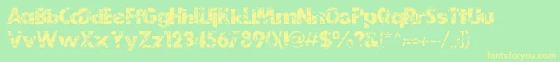 EarthDryLjDesignStudios Font – Yellow Fonts on Green Background