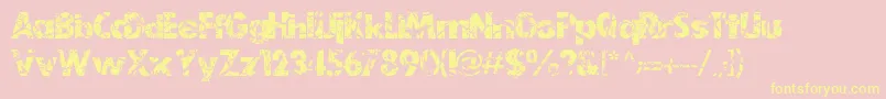 EarthDryLjDesignStudios Font – Yellow Fonts on Pink Background