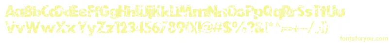 EarthDryLjDesignStudios Font – Yellow Fonts on White Background