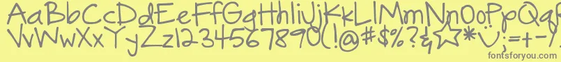 fuente DjbGonnaShareMyStory – Fuentes Grises Sobre Fondo Amarillo