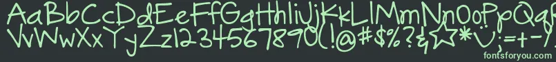 DjbGonnaShareMyStory Font – Green Fonts on Black Background