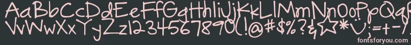 DjbGonnaShareMyStory Font – Pink Fonts on Black Background