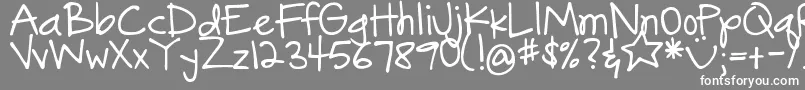 DjbGonnaShareMyStory Font – White Fonts on Gray Background