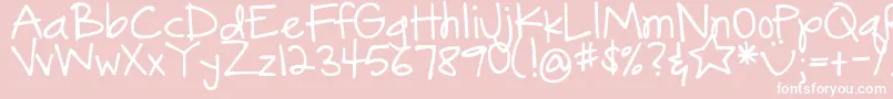 DjbGonnaShareMyStory Font – White Fonts on Pink Background