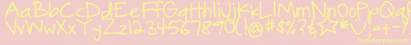 DjbGonnaShareMyStory Font – Yellow Fonts on Pink Background