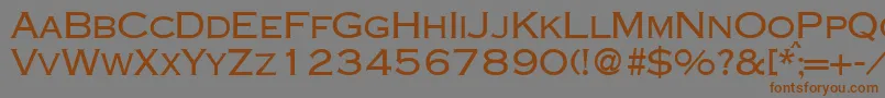 CopperdbBold-Schriftart – Braune Schriften auf grauem Hintergrund