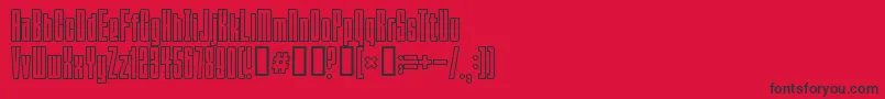 フォントSqueeze – 赤い背景に黒い文字