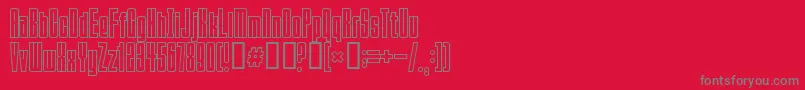 フォントSqueeze – 赤い背景に灰色の文字