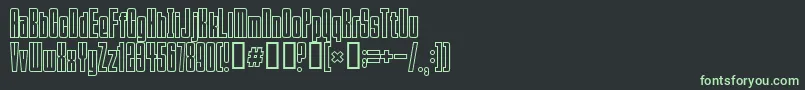 フォントSqueeze – 黒い背景に緑の文字
