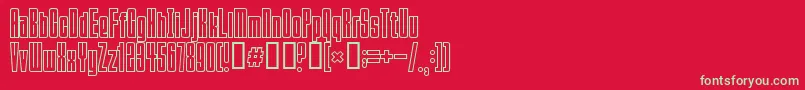 Squeeze Font – Green Fonts on Red Background