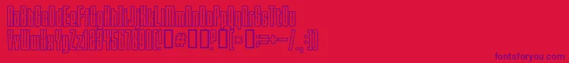 Squeeze Font – Purple Fonts on Red Background